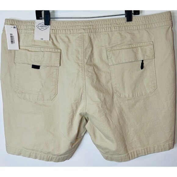St. Johns Bay Men’s Pale Khaki Shorts 44 Pockets Cotton/Spandex Blend MSRP$40 - Picture 2 of 4